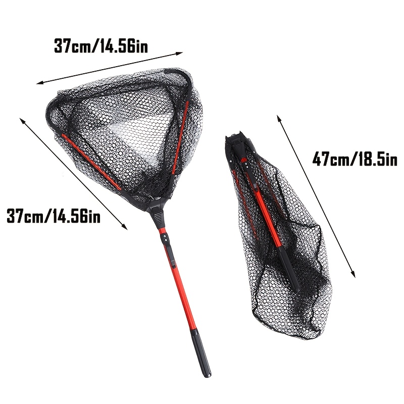 Landing Net Telescopic - 1PC Aluminium Telescopisch Driehoekig Opvouwbaar Handbediend