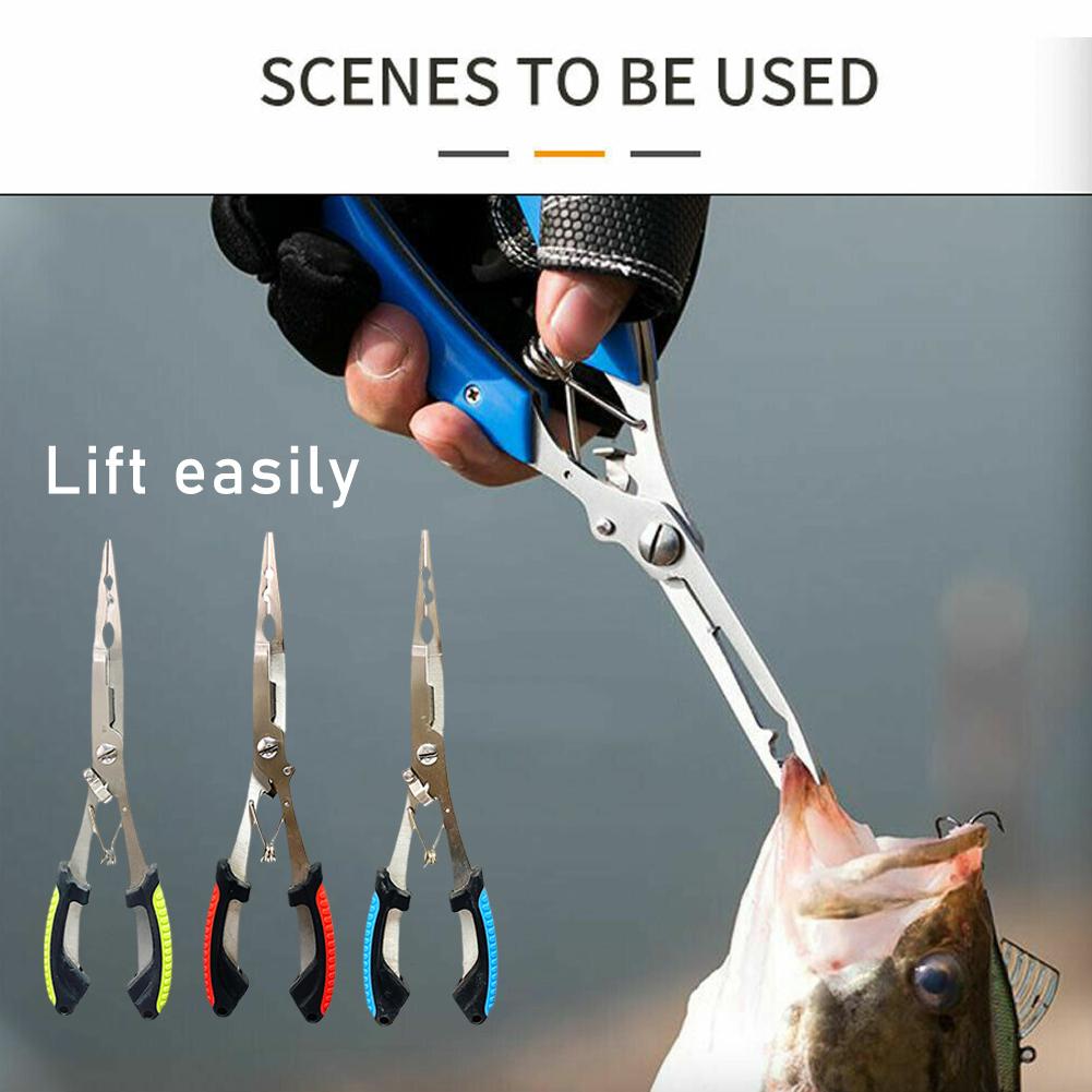 Fishing Equipment Target - Roestvrijstalen vistang Multifunctionele splitringopener Gevlochten lijnsnijder