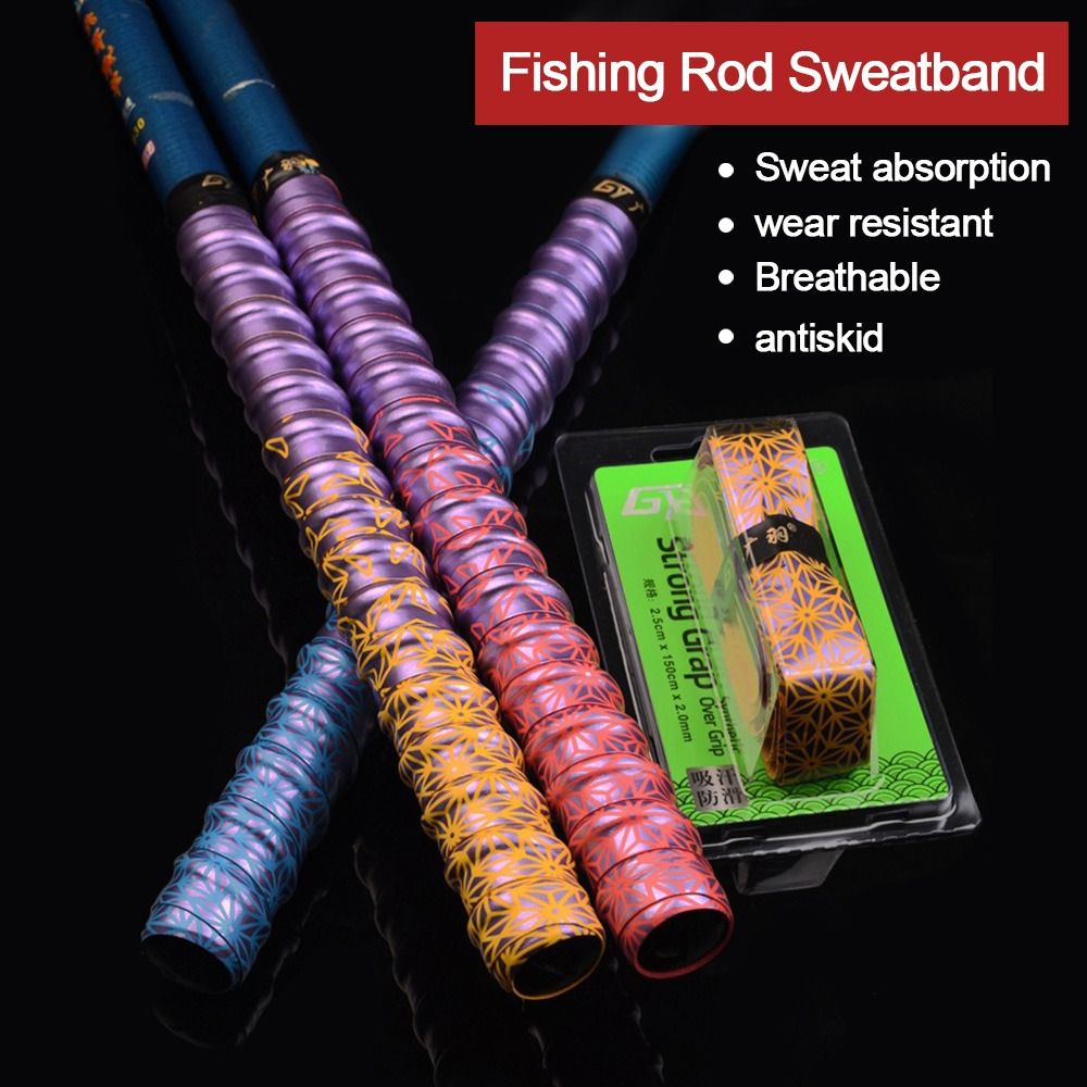 Fishing Rod Wrap Tape - Gradiënt Kleurrijke Verdikte Sport Hengel Zweetband