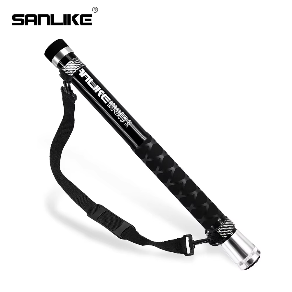 Landing Net Telescopic - SANLIKE 3m Zwart Telescopisch Koolstofvezel Visnet