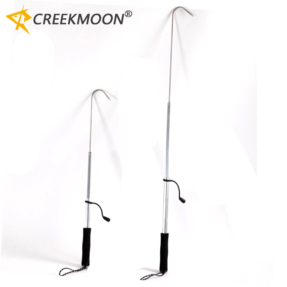 Landing Net Telescopic - Telescopische visgaffel van roestvrij staal, ijs-
