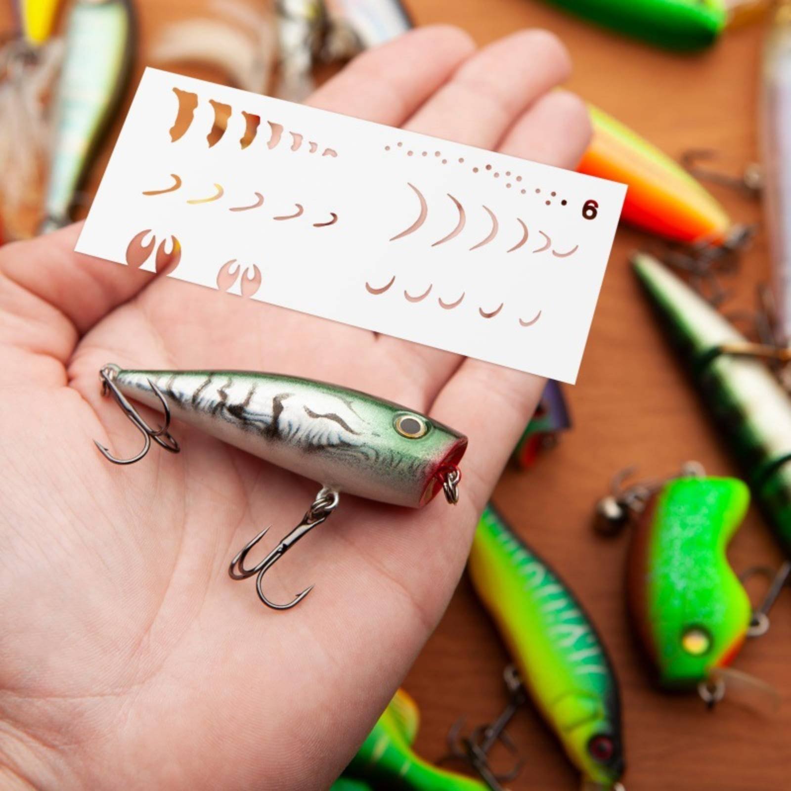 Sjabloon voor kunstaas schilde - Fishing Gear recensie en prijs