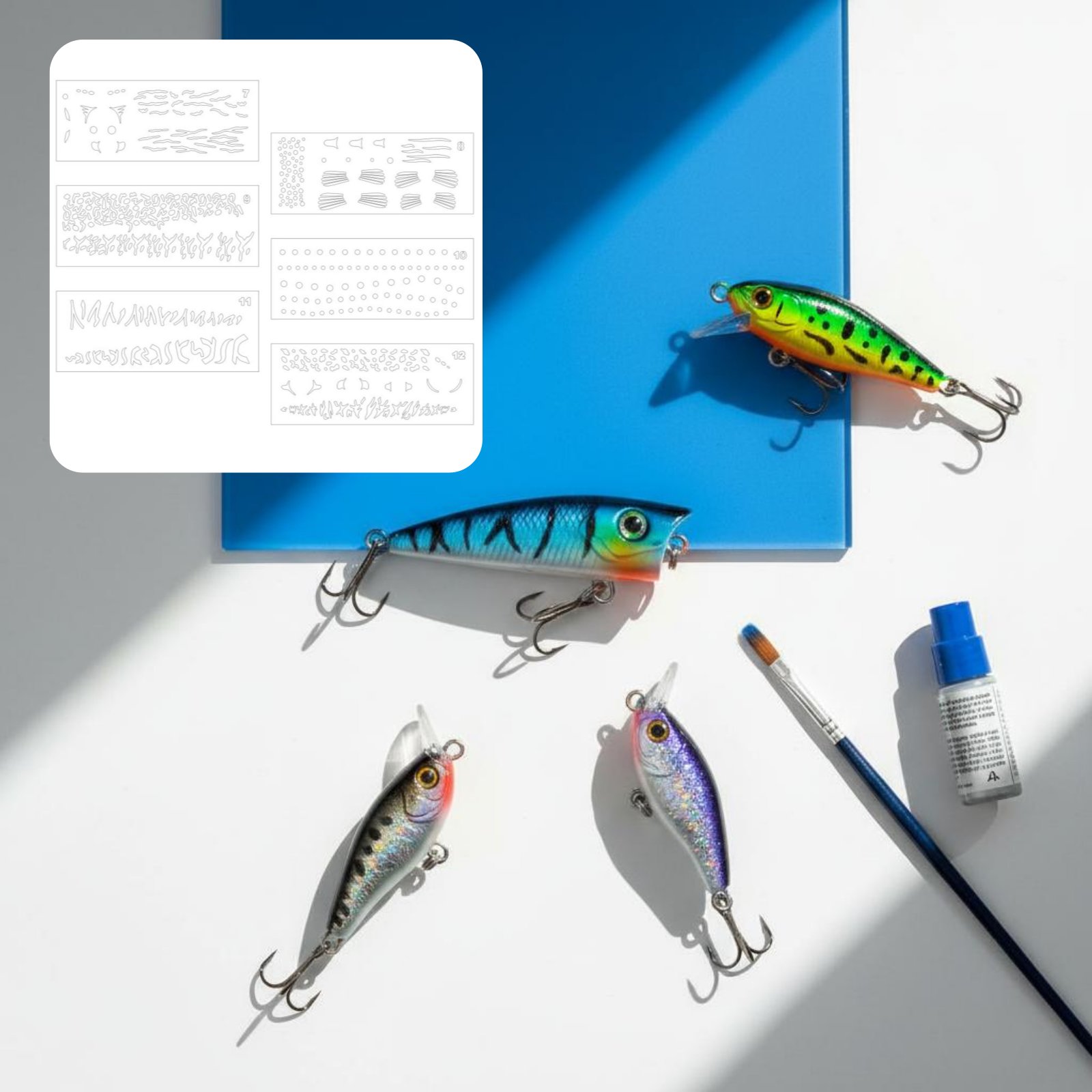 Sjabloon voor kunstaas schilde - Fishing Gear recensie en prijs